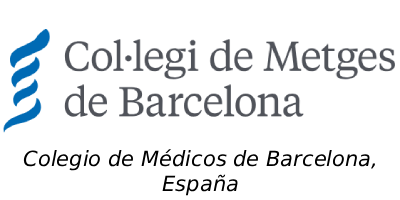 ogotipo del Colegio de Médicos de Barcelona (COMB) sobre fondo transparente.